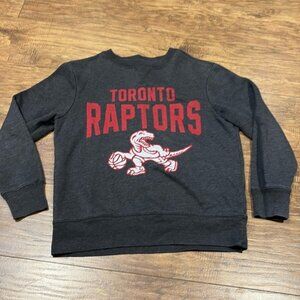 Toronto Raptors NBA boys small crew neck dark grey sweater